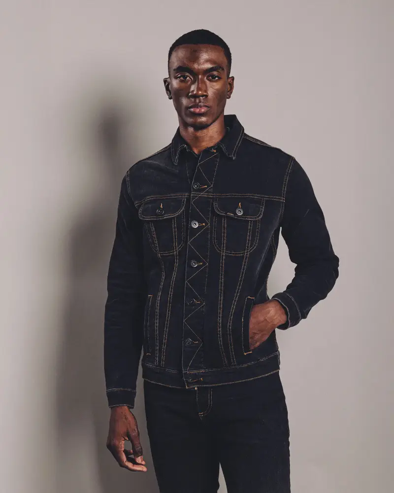 DENIM JACKET STONE BLACK