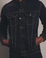 DENIM JACKET STONE BLACK