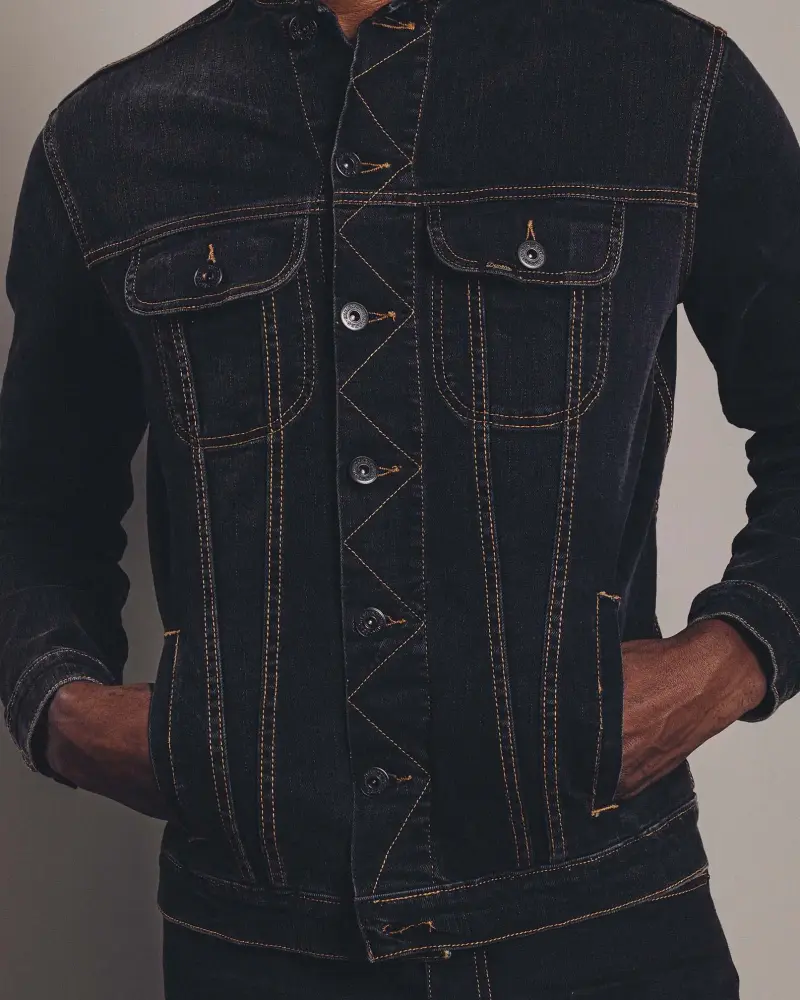 DENIM JACKET STONE BLACK